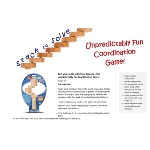 TrueBalance Wood Sensory Toy Coordination Motor Skills Focus